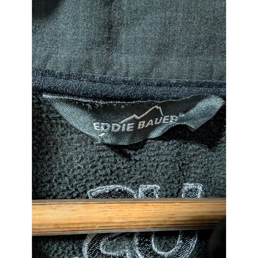 Eddie Bauer 3XL Black Fleece Lined Soft Shell Jacket US Foods Beef Work Zip Coat - Picture 6 of 13